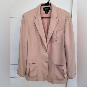 Lauren Ralph Lauren 100% Silk Pink Blazer Jacket
Size 14